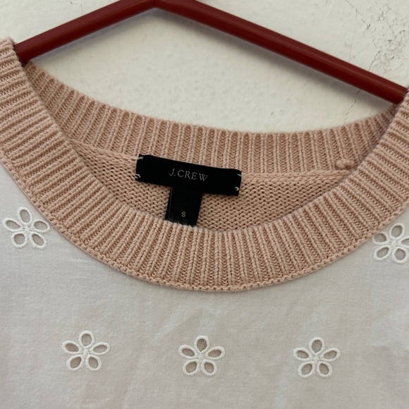 Elegant White and peach Eyelet Top - Picture 2 of 5